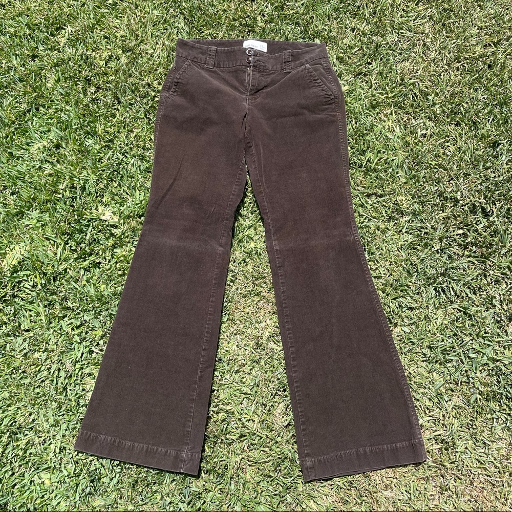 the perfect low rise brown corduroy flares